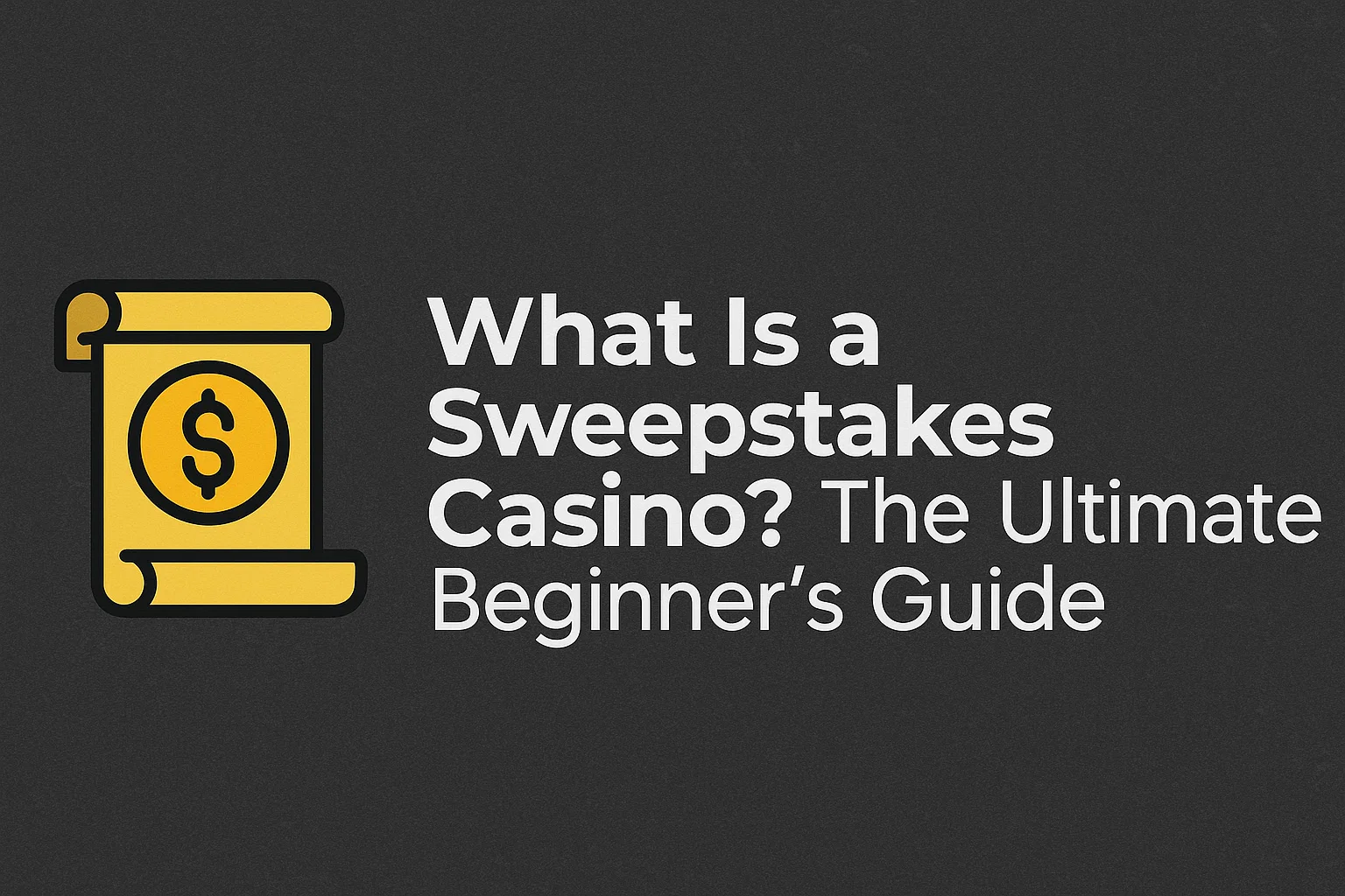 What Is a Sweepstakes Casino? The Ultimate Beginner's Guide